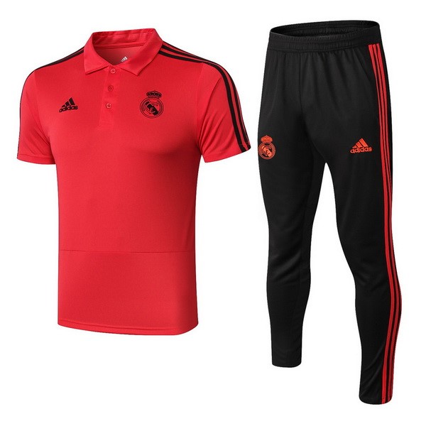 Polo Komplett Set Real Madrid 2018-19 Rote Schwarz